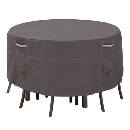 Classic Accessories Ravenna® Tall Round Patio Table & Chair Set Cover - Premium Outdoor Furniture Cover with Water Resistant Fabric, Small (55-187-015101-EC)