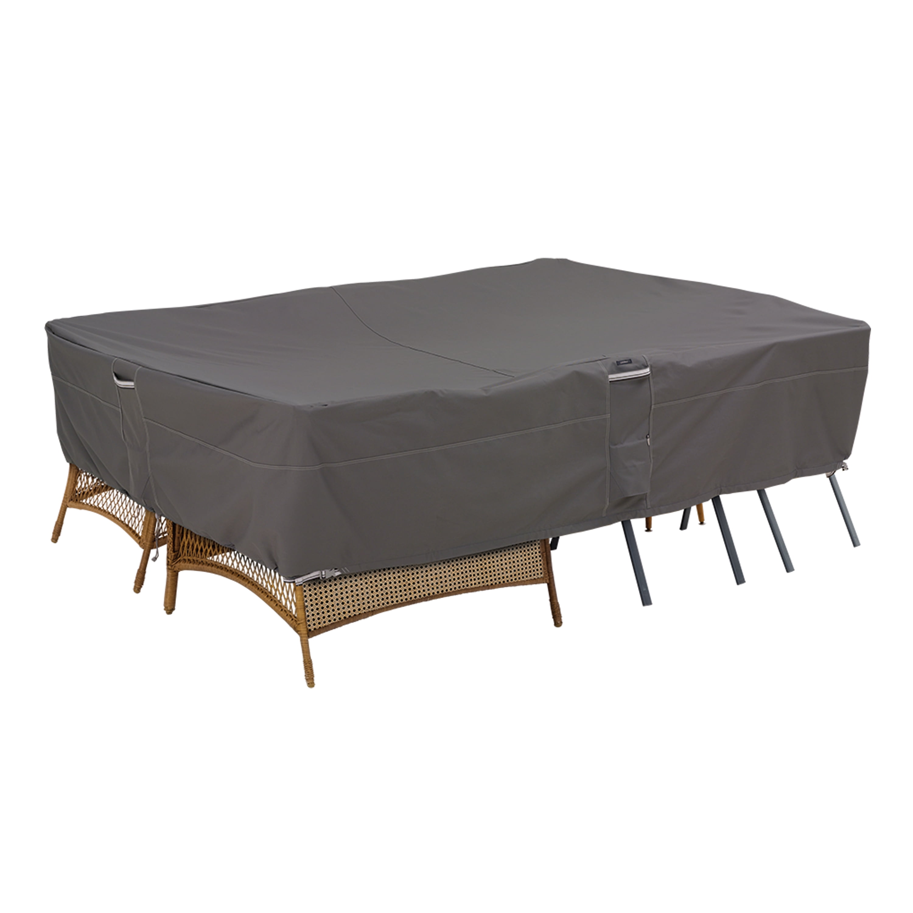Ravenna Water-Resistant Brown and Off-White Patio Furniture Cover