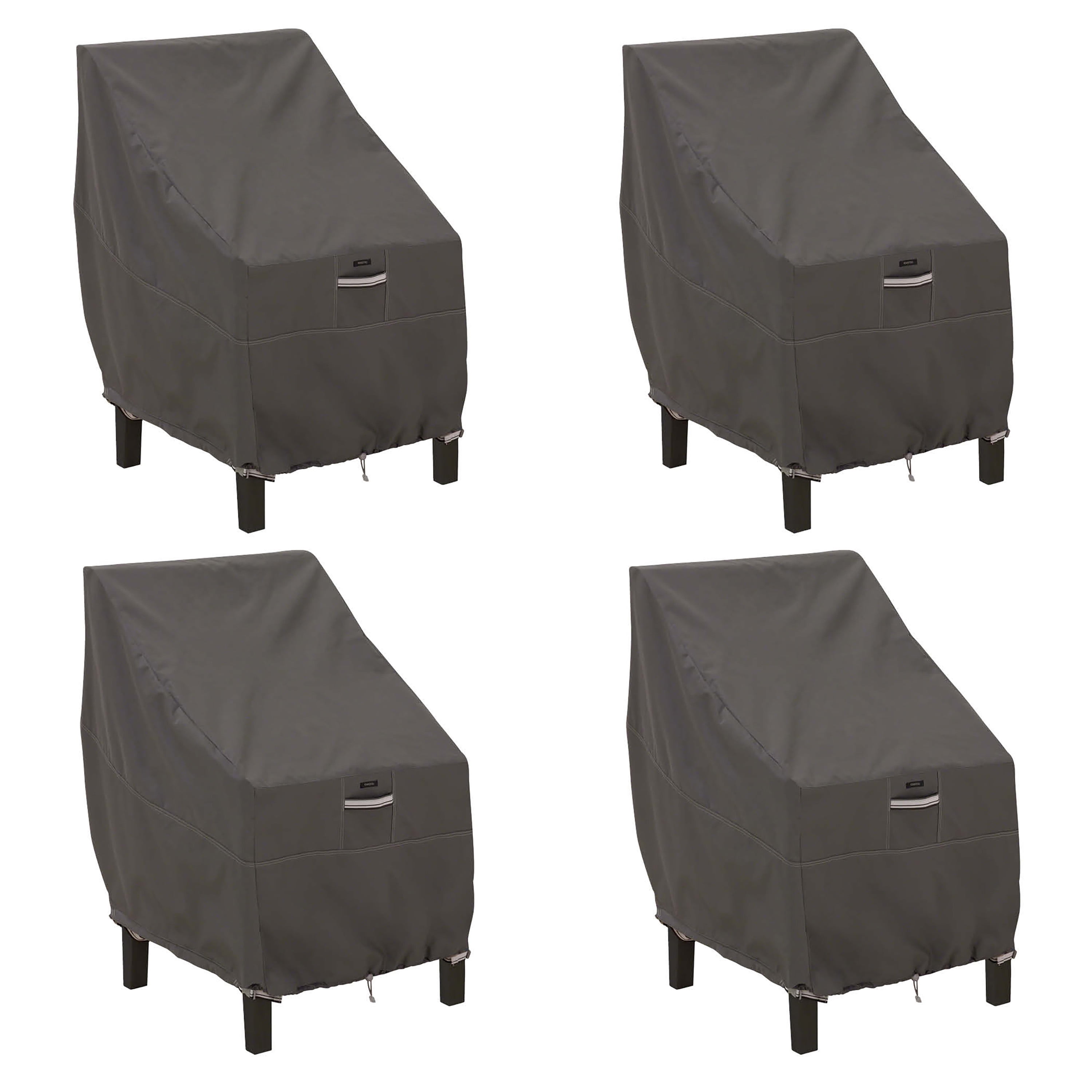 Classic Accessories Ravenna Water Resistant 25.5 Inch High Back Patio Chair Cover 4 Pack Walmart
