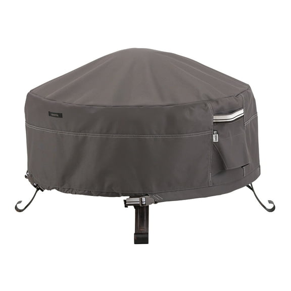 Classic Accessories Ravenna Water-Resistant 36 Inch Round Full Coverage Fire Pit Cover