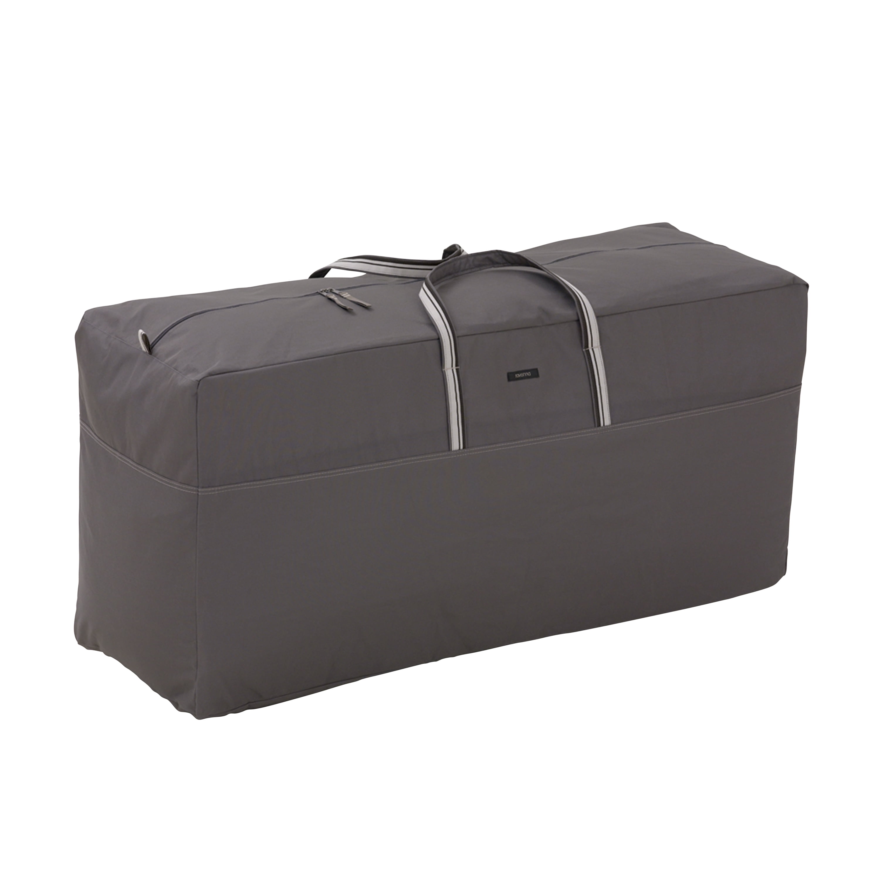 Ravenna Gray and Off-White Patio Cushion Storage Bag