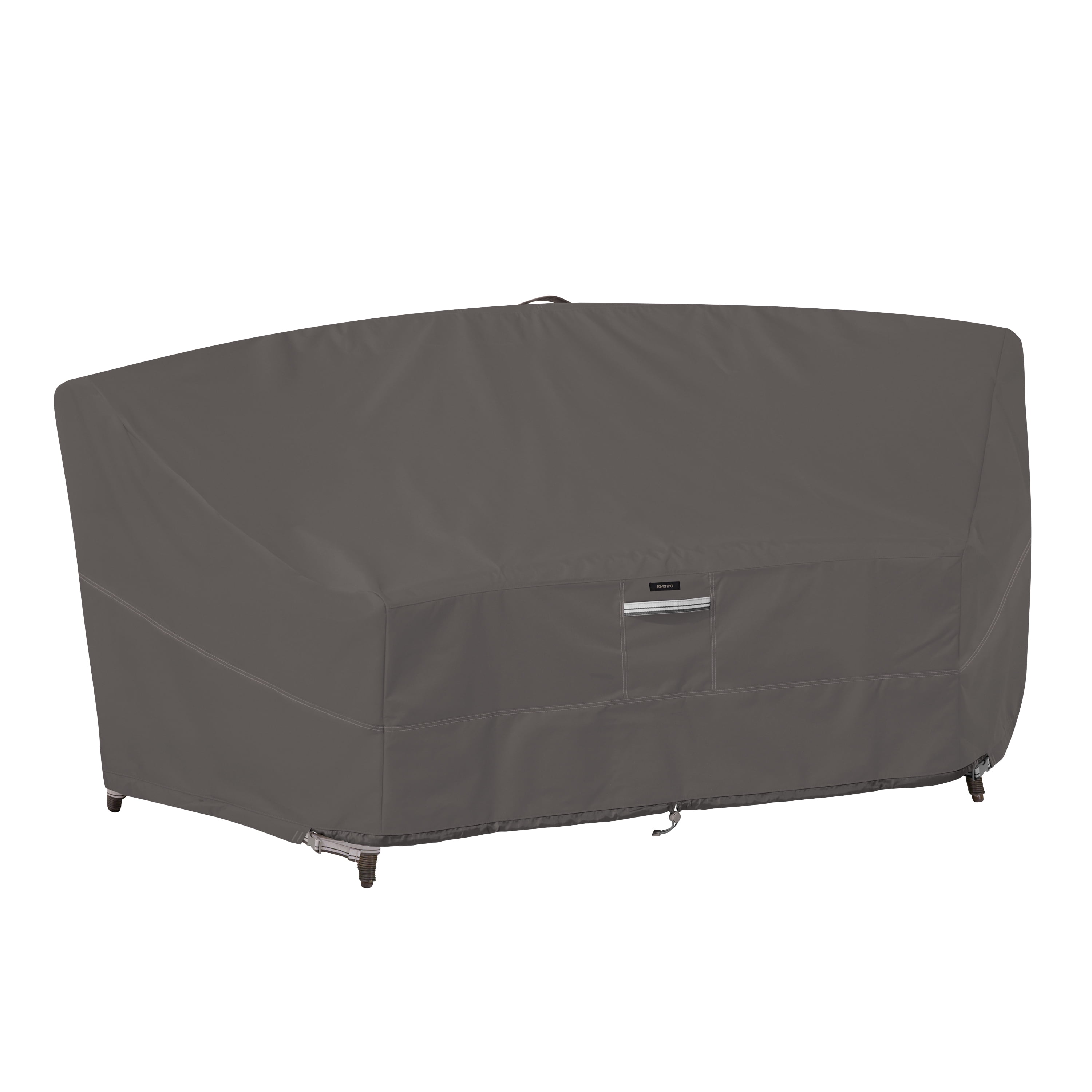 Ravenna Brown Water-Resistant Patio Sectional Sofa Cover with Handles