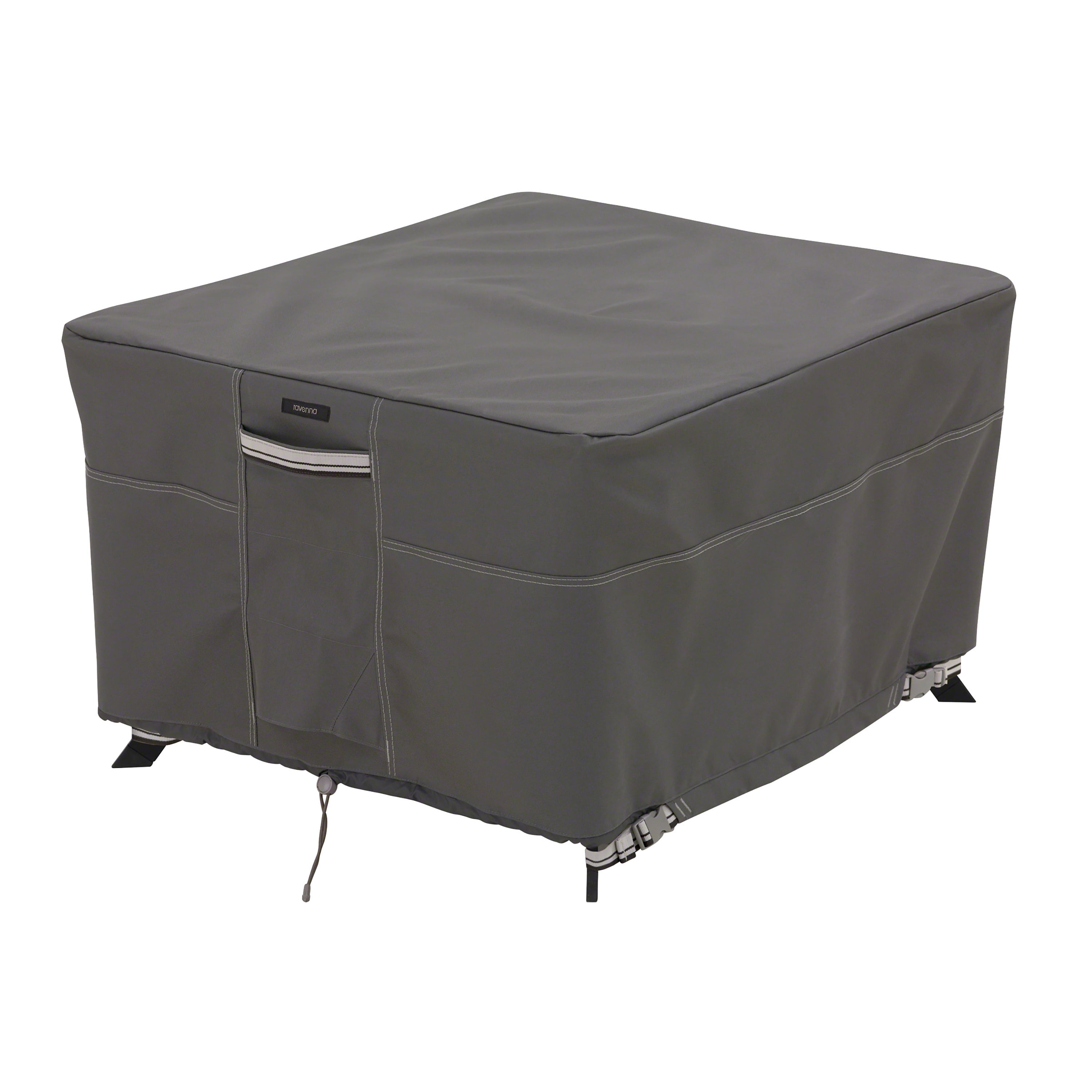 Ravenna Large Brown and Off-White Water-Resistant Patio Table Cover