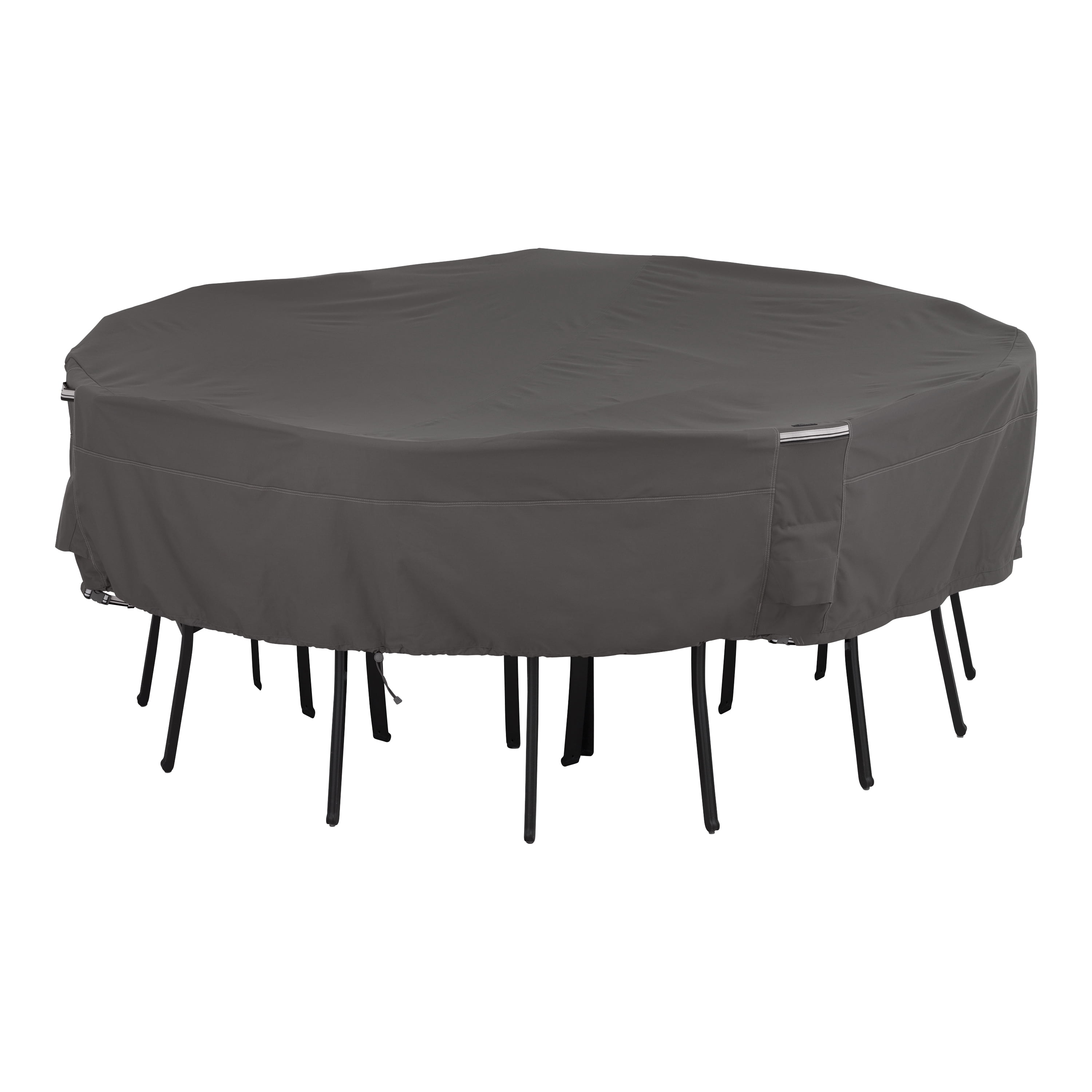 Classic Accessories Ravenna® Square Patio Table & Chair Set Cover - Premium Outdoor Furniture Cover with Water Resistant Fabric, Medium-Large (55-710-015101-EC)