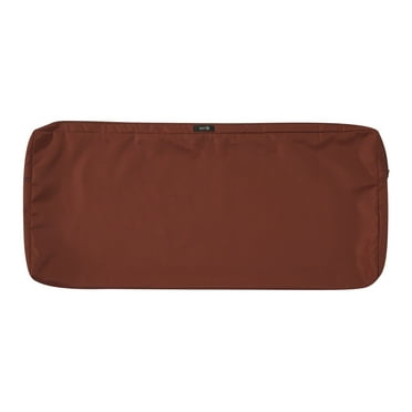 Classic Accessories Ravenna Water-Resistant Patio Bench/Settee Cushion Cover, 48 x 18 x 3 inch, Spice