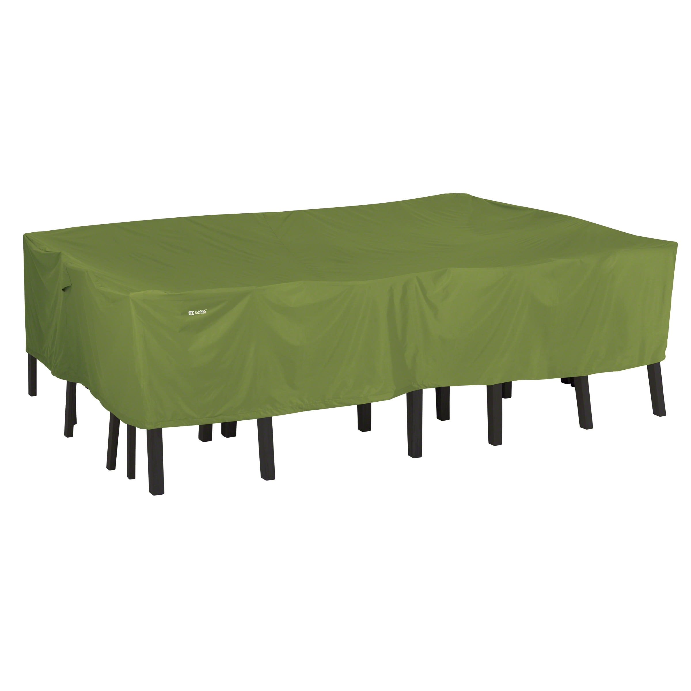 Green Polyester Medium Patio Table and Chair Set Cover