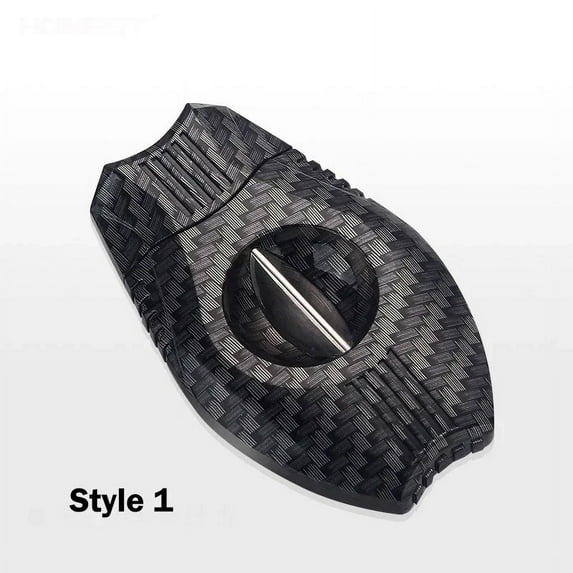 Classic Accessories Smoking Scissors Kinfe Cuban Pocket Shipping Fiber Free Guillotine Luxury Cigar Cutter Carbon (Style 1)