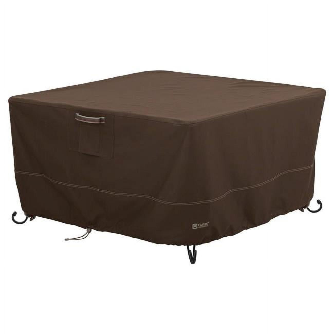 Classic Accessories  Square Fire Pit Table Cover - Dark Coca