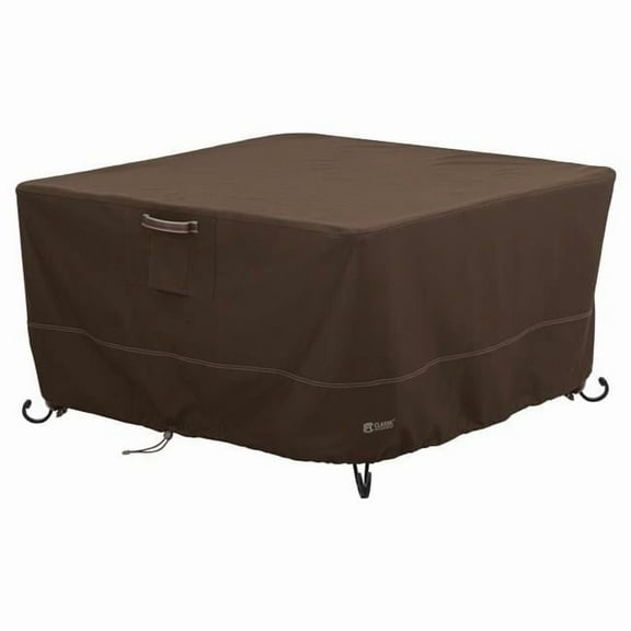 Classic Accessories Square Fire Pit Table Cover - Dark Coca