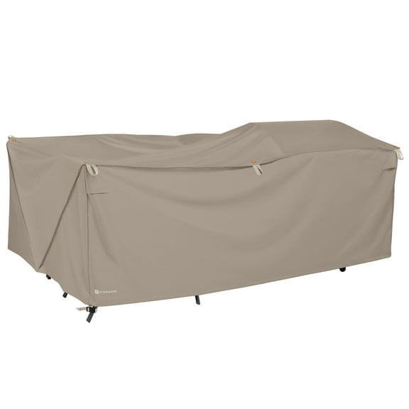 Classic Accessories Storigami Water-Resistant 100 Inch Easy Fold Patio Furniture Cover, Goat Tan
