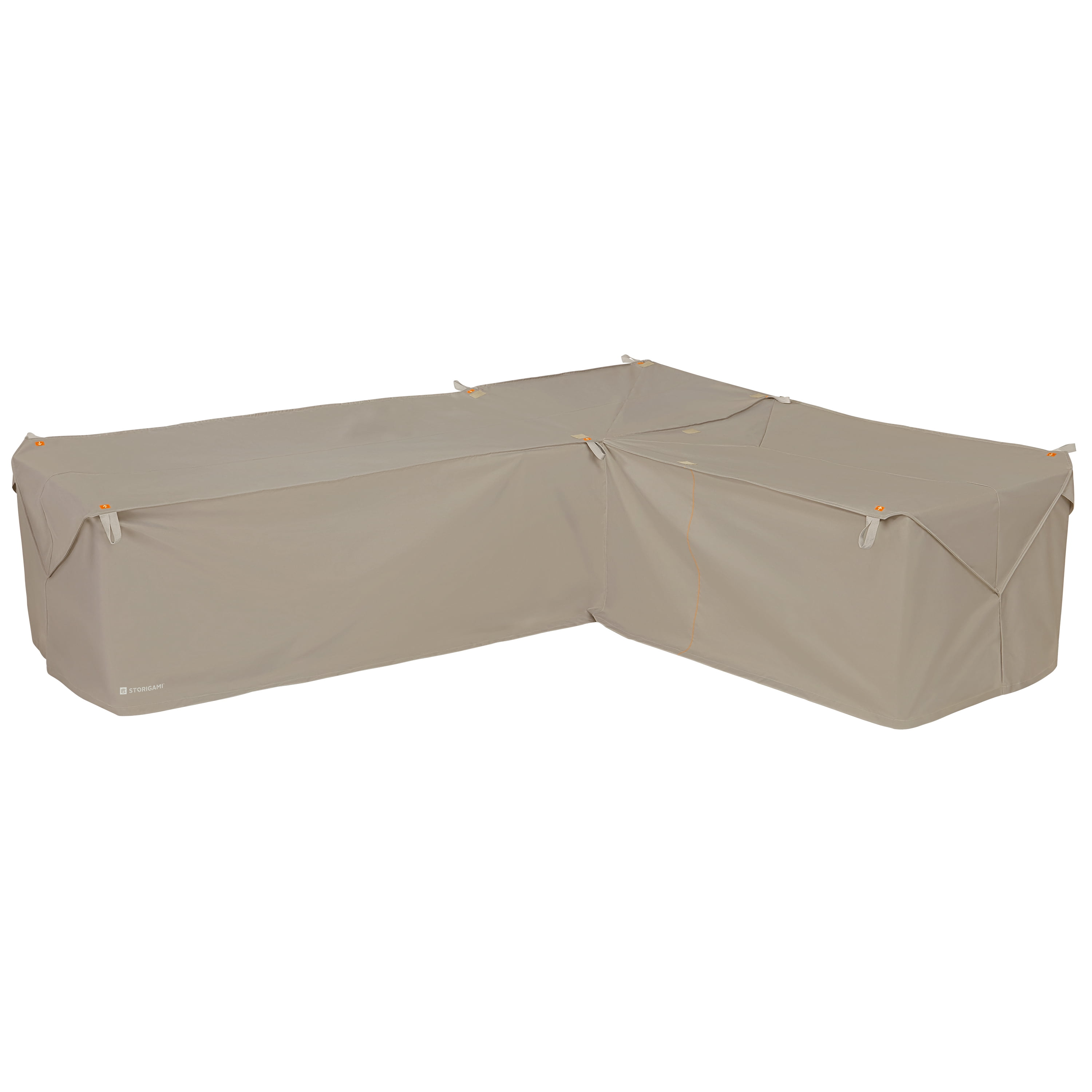 Goat Tan Water-Resistant Patio Sectional Cover, 104 Inch