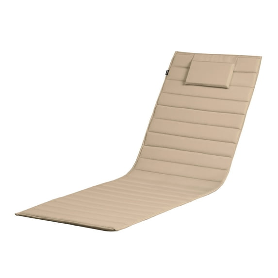 Classic Accessories Storigami Water-Resistant Chaise Lounge Cushion, 74 x 23 inch, Antique Beige
