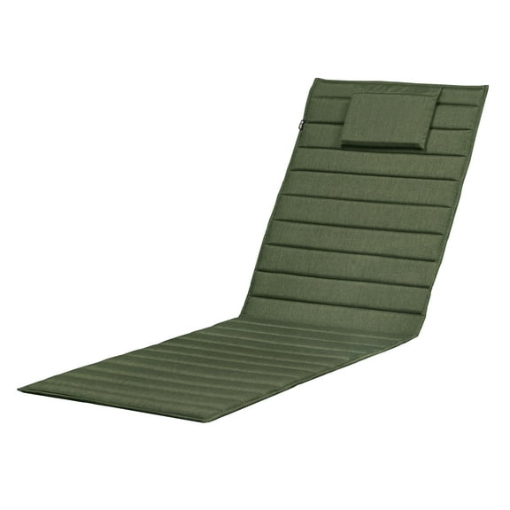 Classic Accessories Storigami Water-Resistant Chaise Lounge Cushion, 74 x 23 inch, Heather Fern