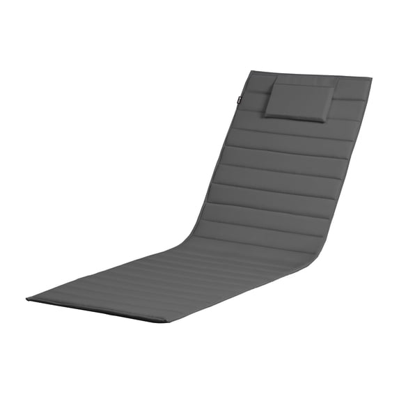 Classic Accessories Storigami Water-Resistant Chaise Lounge Cushion, 74 x 23 inch, Light Charcoal