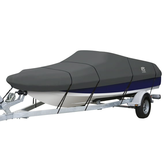Classic Accessories StormPro Deck Boat Cover, Fits Boats 22' - 24' L x 116" W - Trailerable Boat Cover with Advanced Fabric Coating Technology, Model F
