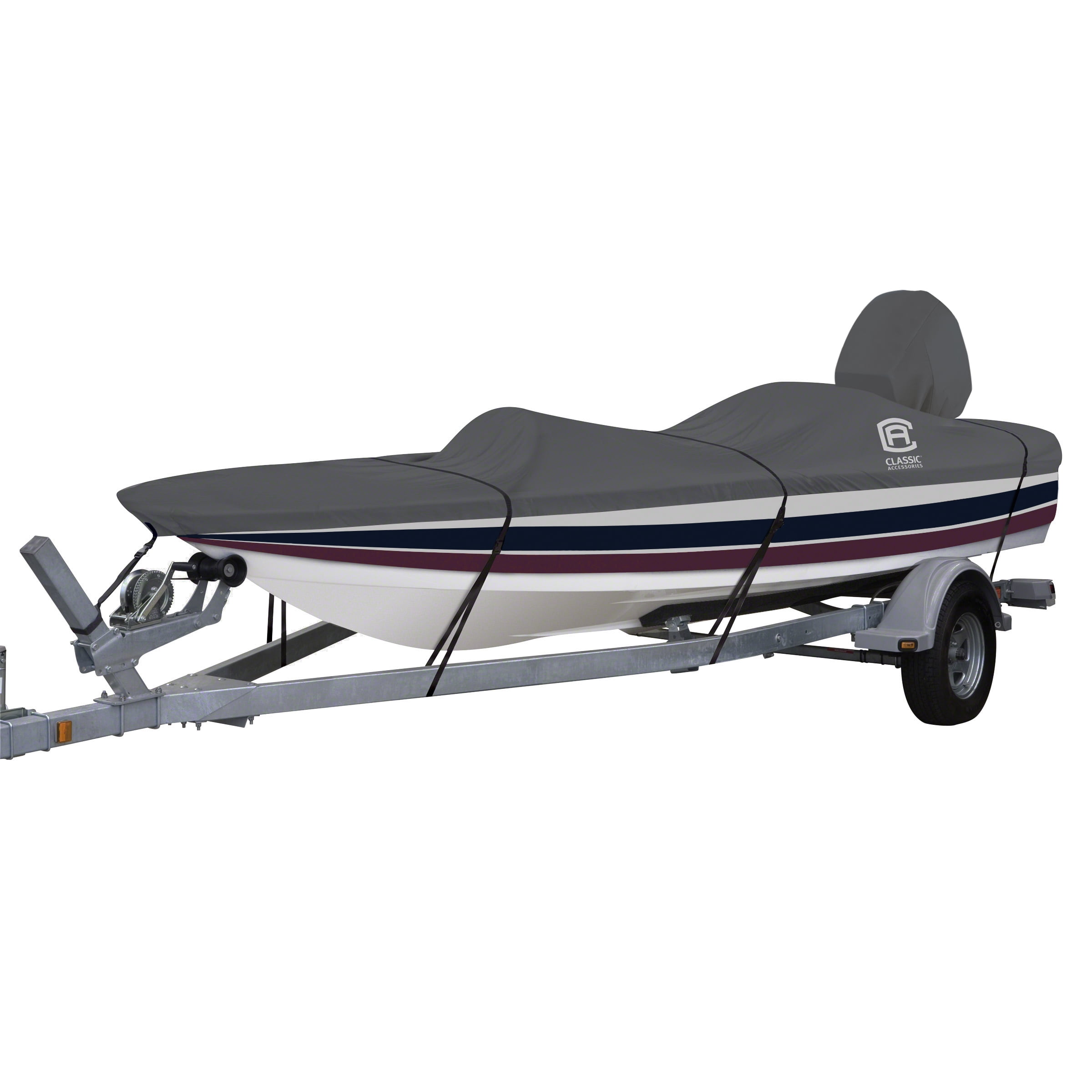 17 ft fishing boat accessories Caminor Cover 17-19ft,Bass Tracker Boat Cover with Sand Bag Mooring Kit,1200D Marine Canvas Waterproof Heavy Duty Boat Covers for feet 18ft 19' Foot V Hull Bass & Runabout Boat,Black it ensures safe usage in harsh marine environments. Classic Accessories StormPro Heavy-Duty Outboard