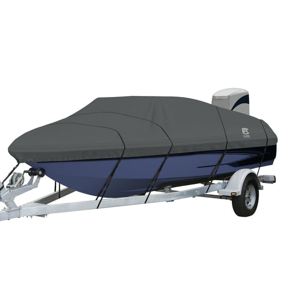 Classic Accessories StormPro Heavy-Duty V-Hull Inboard/Outboard Boat Cover, Fits boats 20 ft 6 in - 21 ft 6 in long x 104 in wide