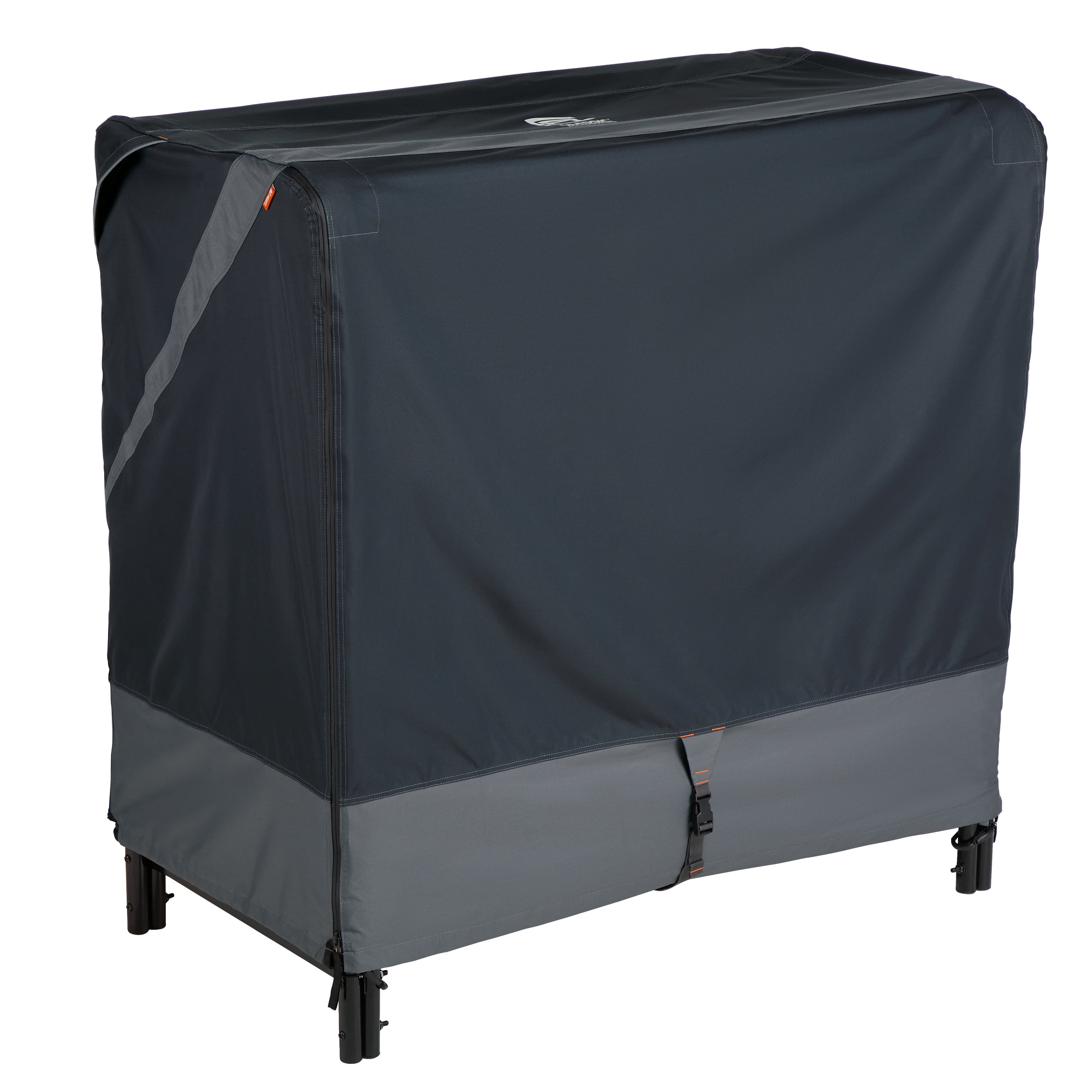 StormPro Medium Black and Gray Waterproof Log Rack Cover