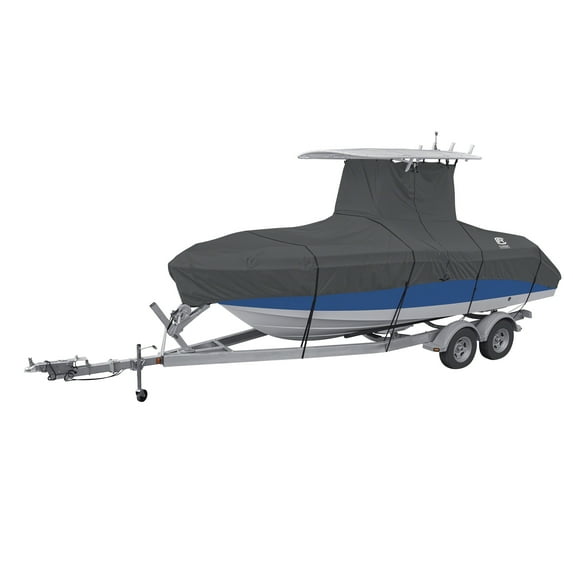 Classic Accessories Stormproof Heavy-Duty T-Top Boat Cover, Fits boats 17 Ft. - 19 Ft. long x 102 In. wide