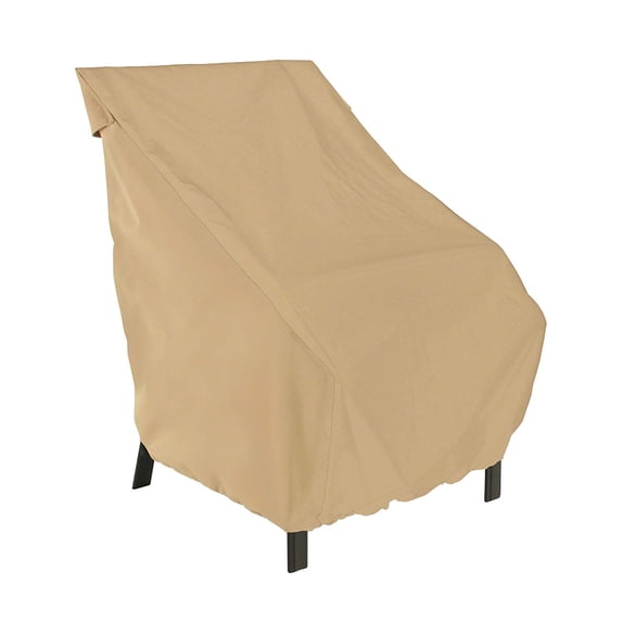 Classic Accessories Terrazzo® High Back Patio Chair Cover - All Weather Protection Outdoor Furniture Cover, 26"W x 25"D x 34"H, Sand