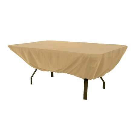 Classic Accessories Terrazzo® Rectangular/Oval Patio Table Cover - All Weather Protection Outdoor Furniture Cover (58242-EC)