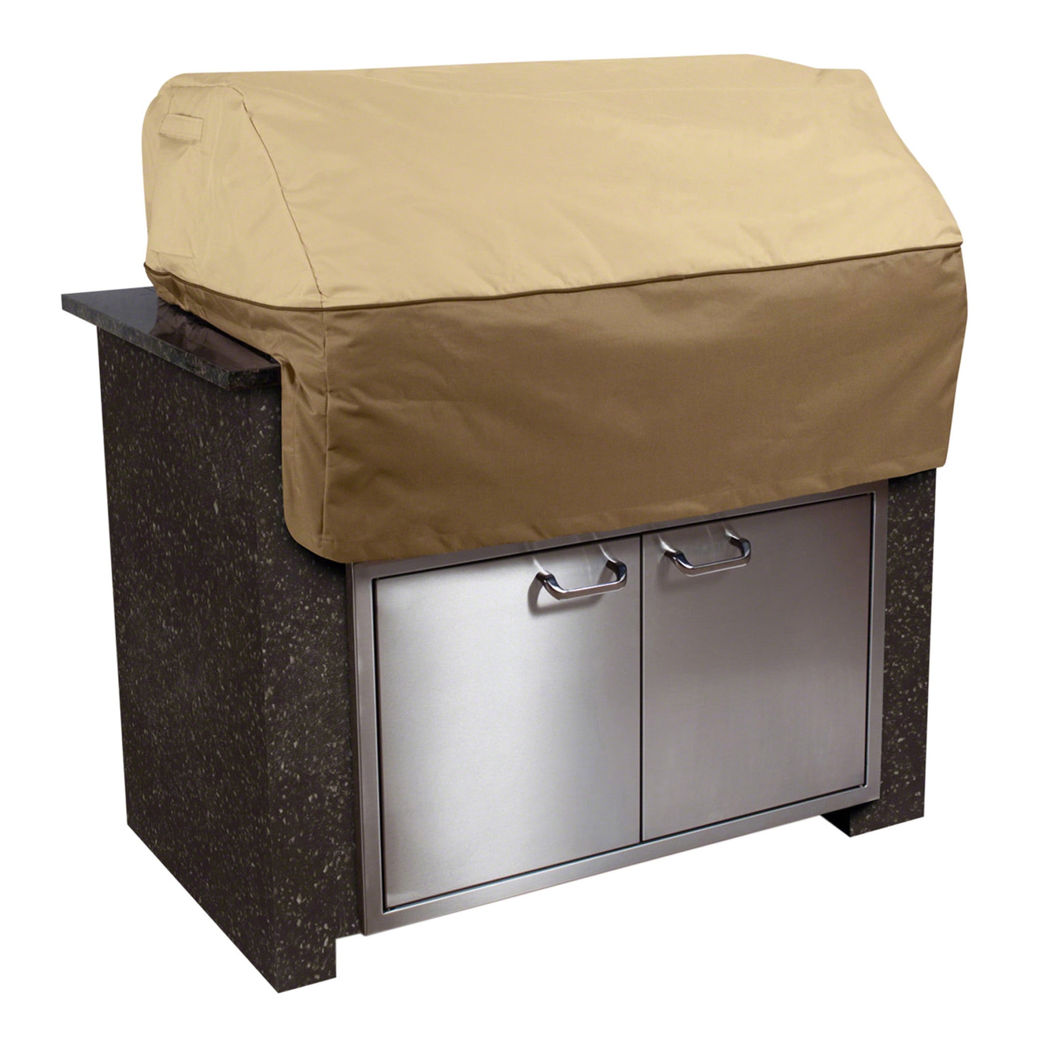 Medium Tan and Brown Water-Resistant BBQ Grill Cover