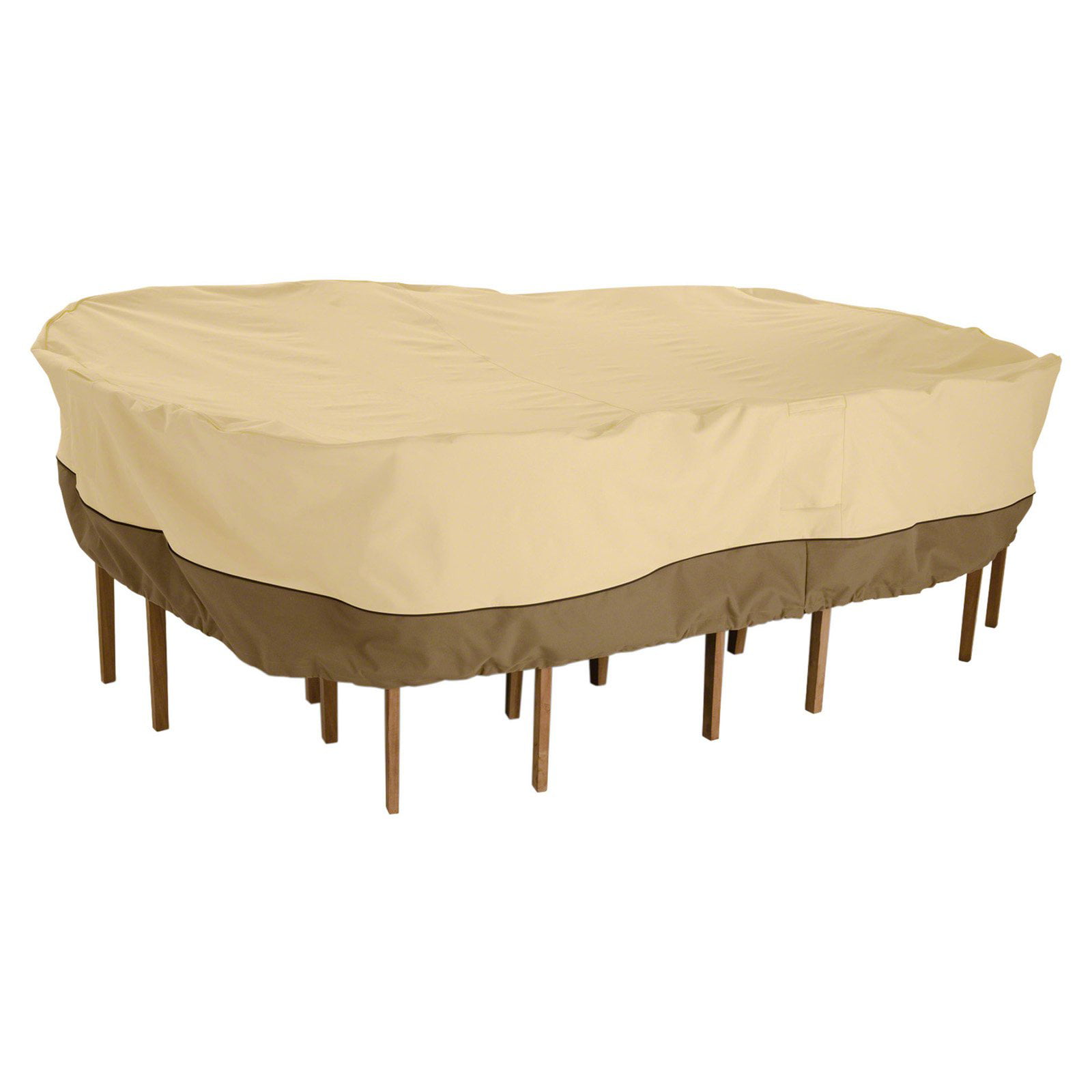 Classic Accessories Veranda Rectangular/Oval Patio Table & Chair Set Cover - Durable and Water Resistant Outdoor Furniture Cover, Medium (70922)
