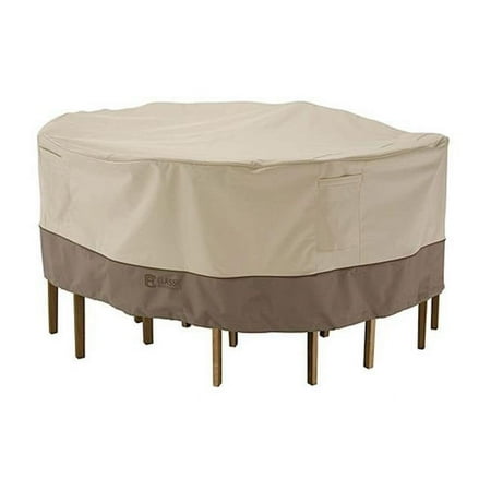 Classic Accessories Veranda Round Patio Table & Chair Set Cover - Durable and Water Resistant Outdoor Furniture Cover, Small (71912)