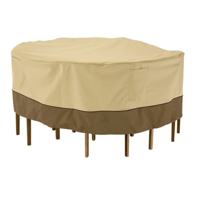 Classic Accessories Veranda™ Round Patio Table & Chair Set Cover - Water Resistant Outdoor Furniture Cover, Medium (78922)