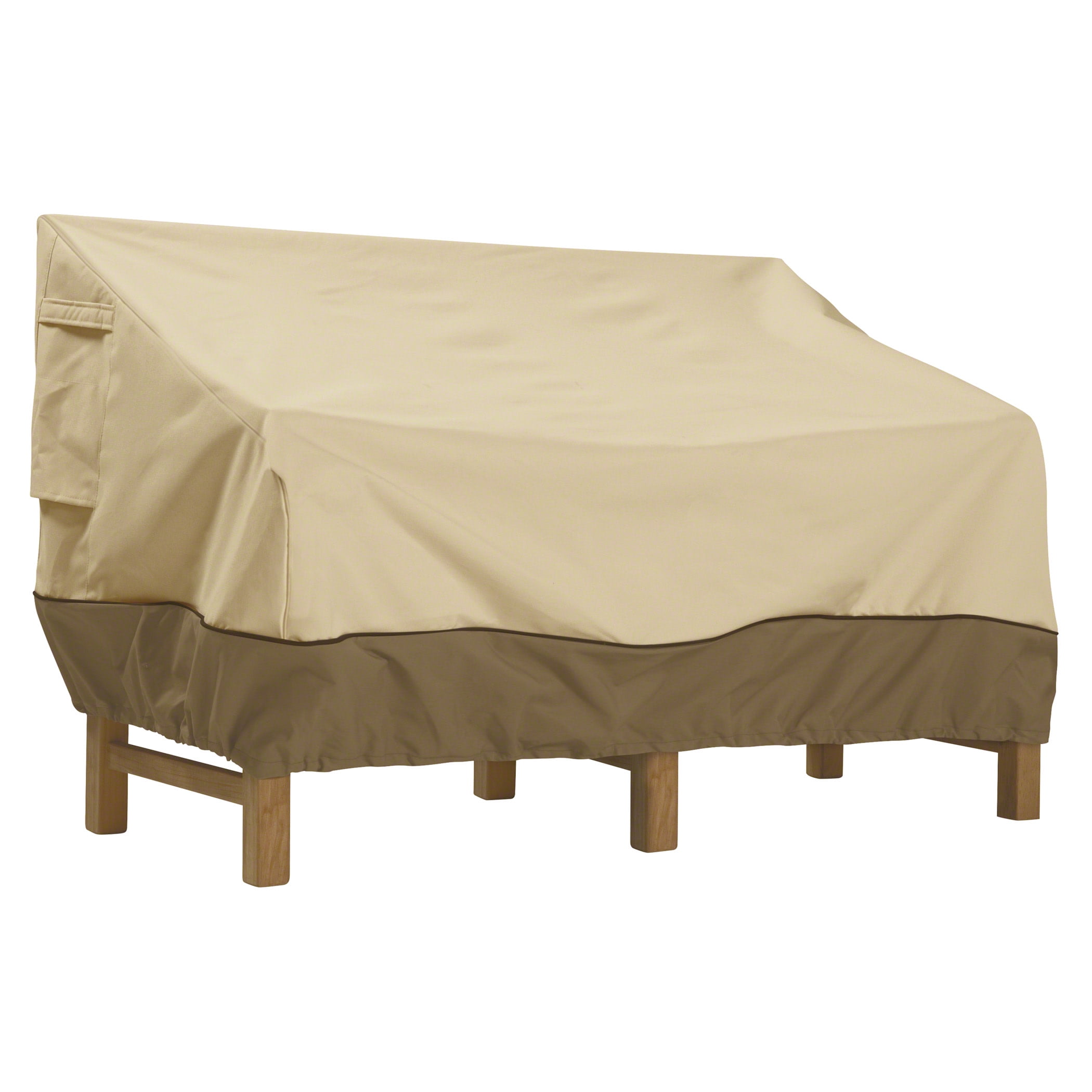 Extra Large Tan and Brown Water-Resistant Patio Sofa Cover