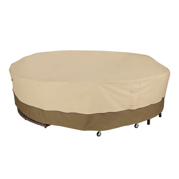 Classic Accessories Veranda Water-Resistant 128 Inch Round General Purpose Patio Furniture Cover