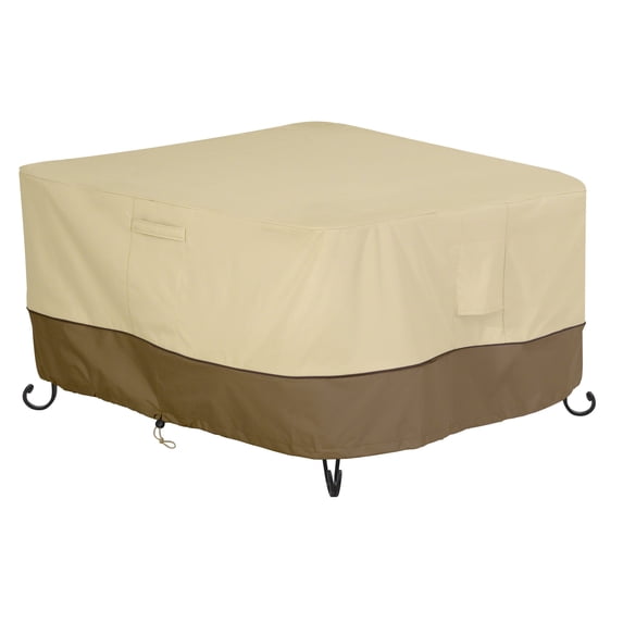 Classic Accessories Veranda Water-Resistant 62 Inch Square Fire Pit Table Cover