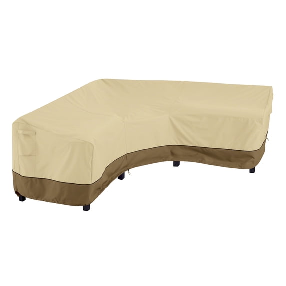 Classic Accessories Veranda Water-Resistant 70 Inch Patio V-Shaped Sectional Lounge Set Cover