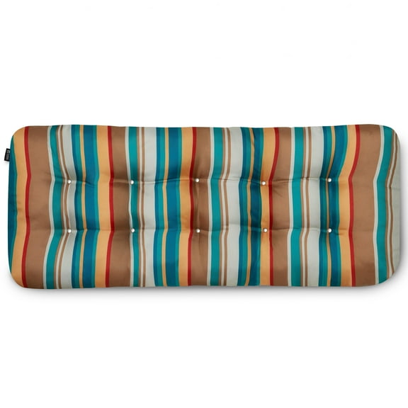 Classic Accessories Water-Resistant Indoor/Outdoor Bench Cushion Santa Fe Stripe 42"W x 18"D x 5"T
