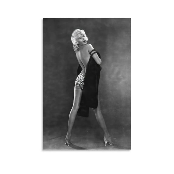 Classic Actresses Jayne Mansfield Sexy Poster Picture Print Canvas Poster Wall Paint Art Posters Decor Modern Home Artworks Gift 24x36inch(60x90cm)
