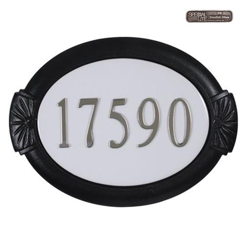 Classic Address Plaque SAP-4180-SW Classic Address Plaque-Swedish Silver