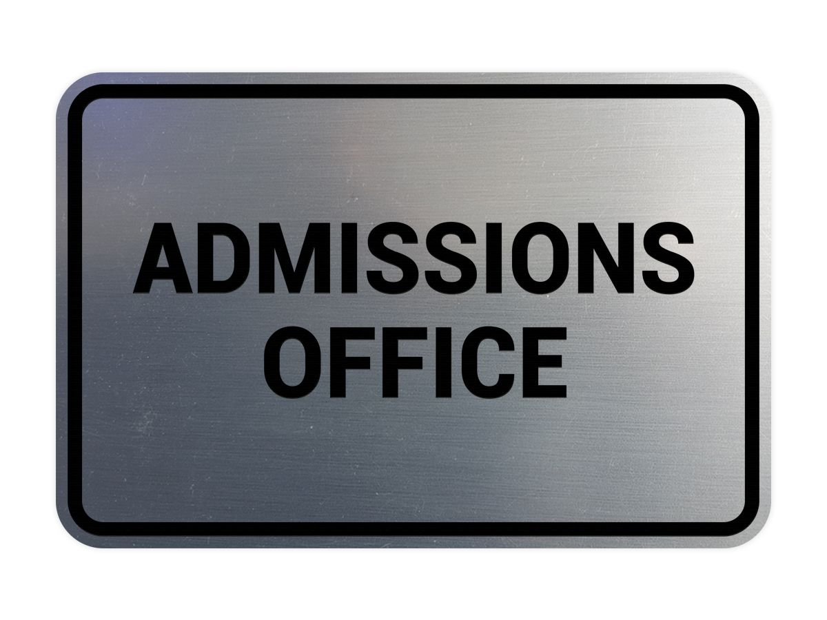 Classic Admissions Office Sign (Brushed Silver) - Small - Walmart.com