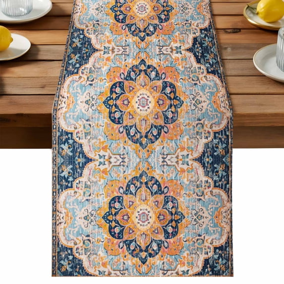 Classic African Table Runner, Retro Pattern Cotton Linen Table Cloth ...