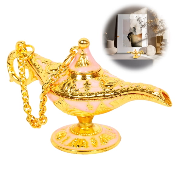 Classic Aladdin's Genie Lamp Aladdin Magic Lamp Decor Legend Wishing Light Costume Lamp for Home Tabletop Decoration Party Birthday Halloween Christmas