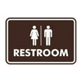 thumbnail image 1 of Classic All Gender Restroom Sign (Dark Brown) - Large, 1 of 1