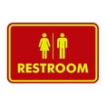 thumbnail image 1 of Classic All Gender Restroom Sign (Red/Yellow) - Small, 1 of 1