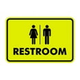 thumbnail image 1 of Classic All Gender Restroom Sign (Yellow / Black) - Medium, 1 of 1