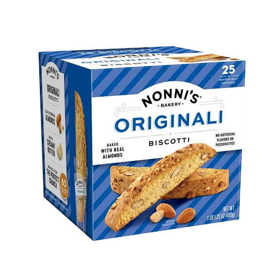 Classic Almond Biscotti, 7 oz – Traditional Italian Cookie with Roasted Almonds