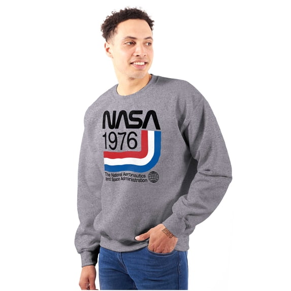 Classic America NASA 1976 Worm Logo Sweatshirt for Men or Women Brisco Brands L