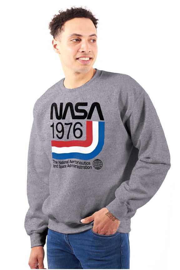 Classic America NASA 1976 Worm Logo Unisex Plus Size Sweatshirt Brisco Brands 2X