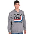 thumbnail image 1 of Classic America NASA 1976 Worm Logo Zip Up Hoodie Men's Women's Brisco Brands S, 1 of 6