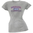 thumbnail image 1 of Classic American 1945 Funny Heather Grey Juniors Soft T-Shirt - Medium, 1 of 1