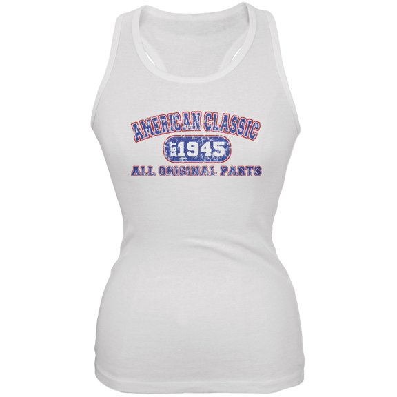 Classic American 1945 Funny White Juniors Soft Tank Top - 2X-Large