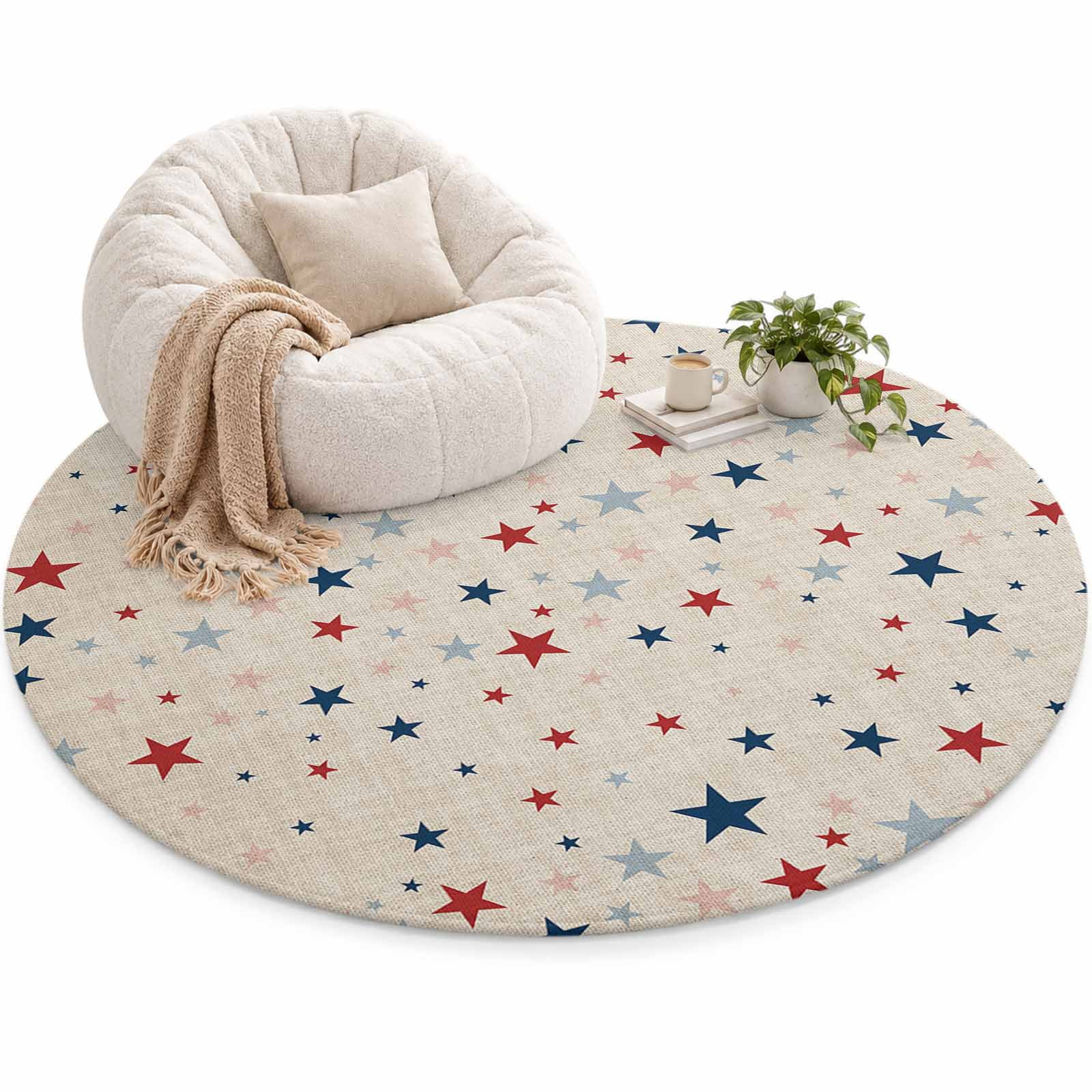 Classic American Area Rug 5', Flag Retro Style Soft Mat Non-Slip ...
