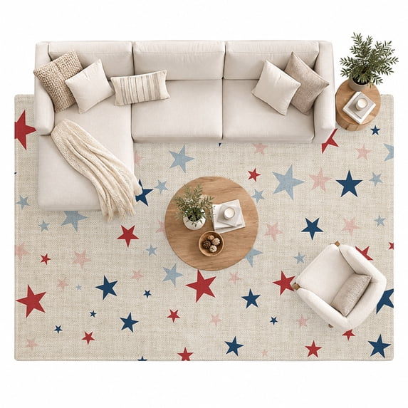 Classic American Area Rug 8'x10', Flag Retro Style Large Area Rugs Non ...